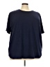 New Directions Solid Blue Short Sleeve T-Shirt Size 4X - photo 1