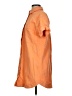 FRNCH 100% Cotton Orange Short Sleeve Button-Down Shirt Size S - photo 5