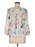 Cooper & Ella Floral Gray 3/4 Sleeve Blouse Size M (estimated) - photo 1