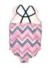 OshKosh B'gosh Chevron-herringbone Pink One Piece Swimsuit Size 4 - 5 - photo 2