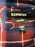 Express Plaid Blue Long Sleeve Button-Down Shirt Size M - photo 4