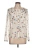 Fab'rik 100% Polyester Floral Ivory Long Sleeve Blouse Size L - photo 1