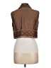 Finity Studio Brown Sleeveless Button-Down Shirt Size 10 - photo 2