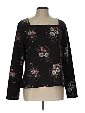 Violets & Roses Long Sleeve Top (view 1)