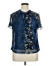 Cupio Blue Short Sleeve Blouse Size XL - photo 1