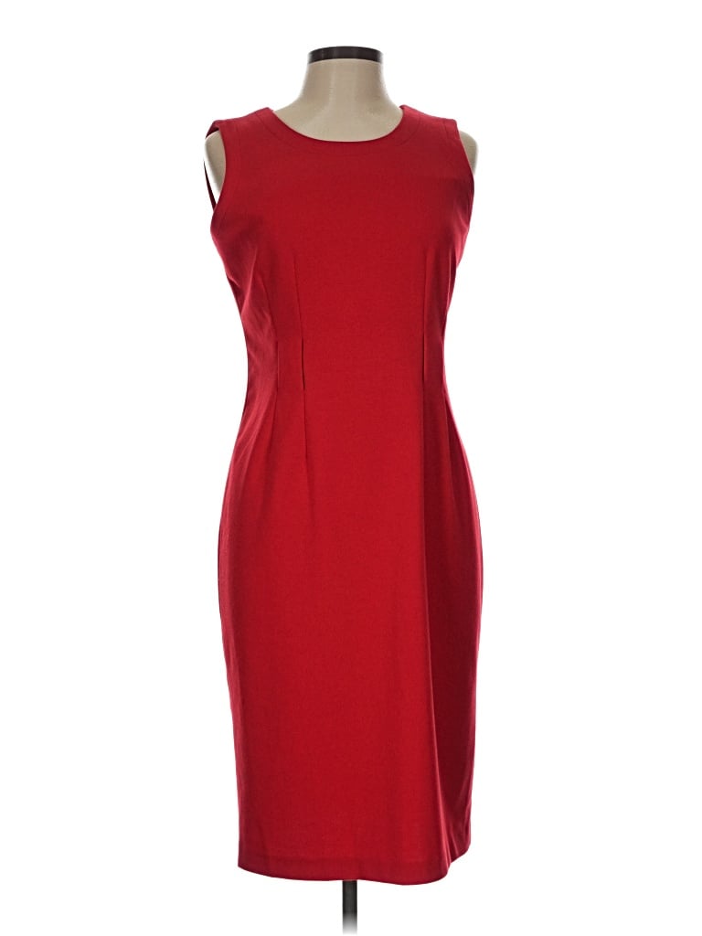 Pre-owned Calvin Klein Cocktail Dress In Red