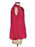 T Tahari 100% Polyester Red Sleeveless Blouse Size S - photo 4