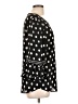 Max Studio 100% Polyester Polka Dots Black 3/4 Sleeve Blouse Size L - photo 4