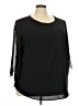 Scomchic 100% Polyester Black 3/4 Sleeve Blouse Size 4X - photo 1