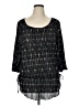 Faded Glory 100% Polyester Black 3/4 Sleeve Blouse Size XL - photo 1