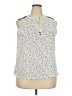 Cure 100% Polyester Ivory Sleeveless Blouse Size 3X - photo 1