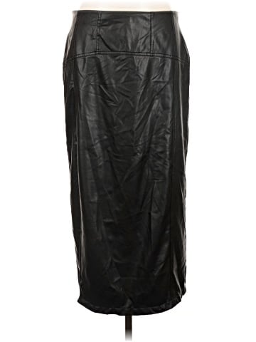 DKNY Faux Leather Skirt (view 1)