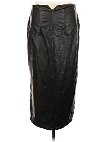DKNY Faux Leather Skirt (view 2)