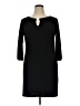 Donna Ricco Solid Black Casual Dress Size 14 - photo 1
