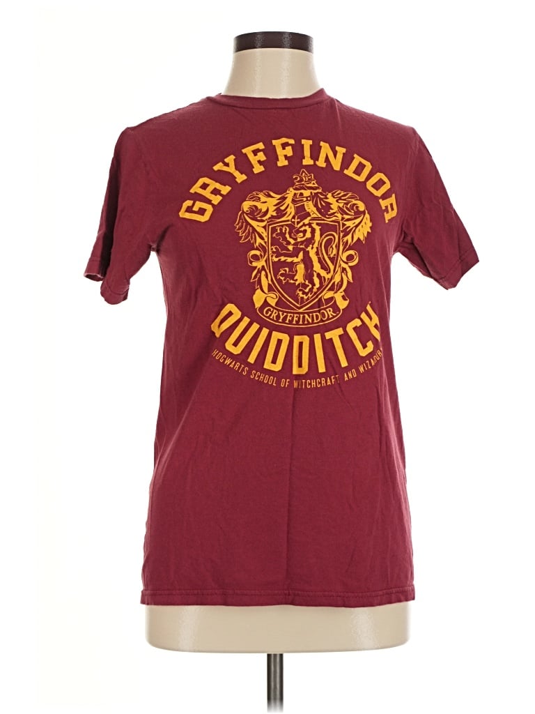 Pre-owned Harry Potter Short Sleeve T-shirt In Burgundy