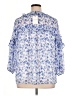 Skies Are Blue 100% Polyester Blue 3/4 Sleeve Blouse Size 1X - photo 2