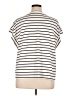 Bobeau Stripes Ivory Short Sleeve Top Size 1X - photo 2
