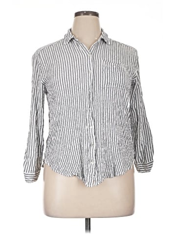 Jane and Delancey 3/4 Sleeve Button-Down Shirt (view 1)
