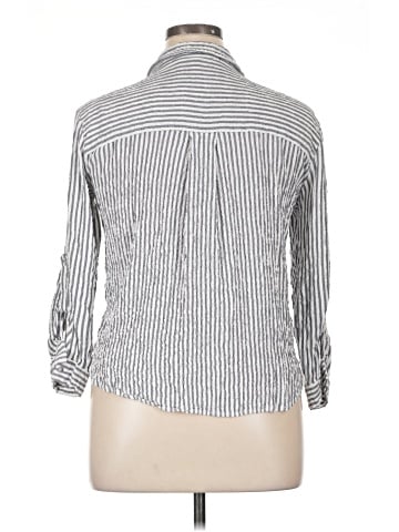 Jane and Delancey 3/4 Sleeve Button-Down Shirt (view 2)
