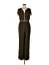 ModCloth 100% Polyester Solid Brown Green Jumpsuit Size L - photo 1