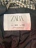 Zara Houndstooth Gray Coat Size 8 - 9 - photo 3