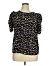 Pleione 100% Polyester Black Short Sleeve Blouse Size XL - photo 1