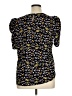 Pleione 100% Polyester Black Short Sleeve Blouse Size XL - photo 2