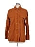 J. McLaughlin 100% Cotton Brown 3/4 Sleeve Button-Down Shirt Size 10 - photo 1