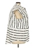 Alfani 100% Polyester Stripes Ivory Sleeveless Blouse Size 20 - photo 4