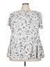 Roz & Ali Silver Short Sleeve Blouse Size 3X - photo 1