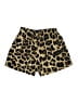 Sason 100% Polyester Animal Print Gold Shorts Size 6 - photo 2