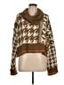 Free People Houndstooth Brown Pullover Sweater Size L - photo 1