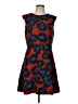 J.Crew 100% Polyester Print Blue Cocktail Dress Size 12 - photo 1