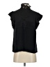 St. John Black Short Sleeve Silk Top Size 4 - photo 1