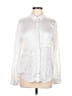 Cloth & Stone Metallic Silver Long Sleeve Button-Down Shirt Size M - photo 1