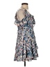Olivaceous Print Blue Cocktail Dress Size S - photo 4