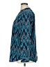 Style&Co 100% Polyester Chevron-herringbone Blue Long Sleeve Blouse Size XL - photo 5