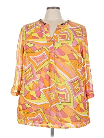 Evan Picone 3/4 Sleeve Blouse (view 1)