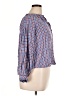 Democracy 100% Rayon Checkered-gingham Blue Long Sleeve Blouse Size XL - photo 4