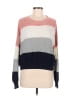Ambiance Apparel Color Block Pink Pullover Sweater Size M - photo 1