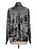 Guess 100% Polyester Metallic Silver Long Sleeve Blouse Size L - photo 2