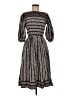 Neiman Marcus Chevron-herringbone Gray Casual Dress Size 8 - photo 1