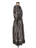 Neiman Marcus Chevron-herringbone Gray Casual Dress Size 8 - photo 4