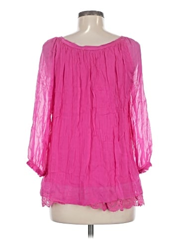 Nicola 3/4 Sleeve Silk Top (view 2)