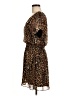 Express 100% Polyester Animal Print Brown Cocktail Dress Size M - photo 5
