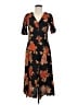 MNG Print Black Casual Dress Size 6 - photo 1
