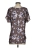 West Kei 100% Polyester Floral Gray Short Sleeve Blouse Size S - photo 2