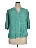 Democracy Teal 3/4 Sleeve Blouse Size XL - photo 1