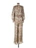 Caramela 100% Polyester Tan Jumpsuit Size M - photo 2