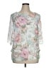 Brittany Black 100% Polyester White 3/4 Sleeve Blouse Size XL - photo 1